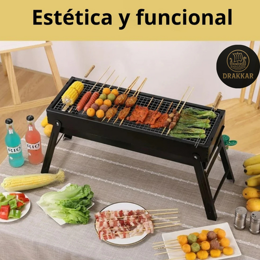 PARRILLA PORTATIL DE ACERO INOXIDABLE