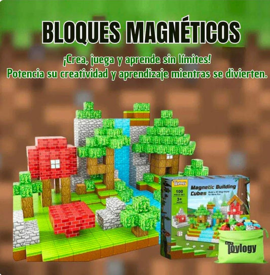 BLOQUES MANGNETICOS MINECRAFT PREMIUM 75 PIEZAS!!